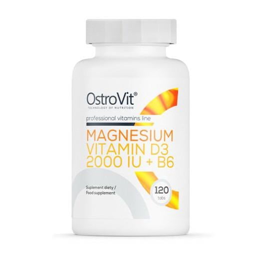 Магний и витамин B6 OstroVit Magnesium Vitamin D3 B6 120 капс. (22100-01)