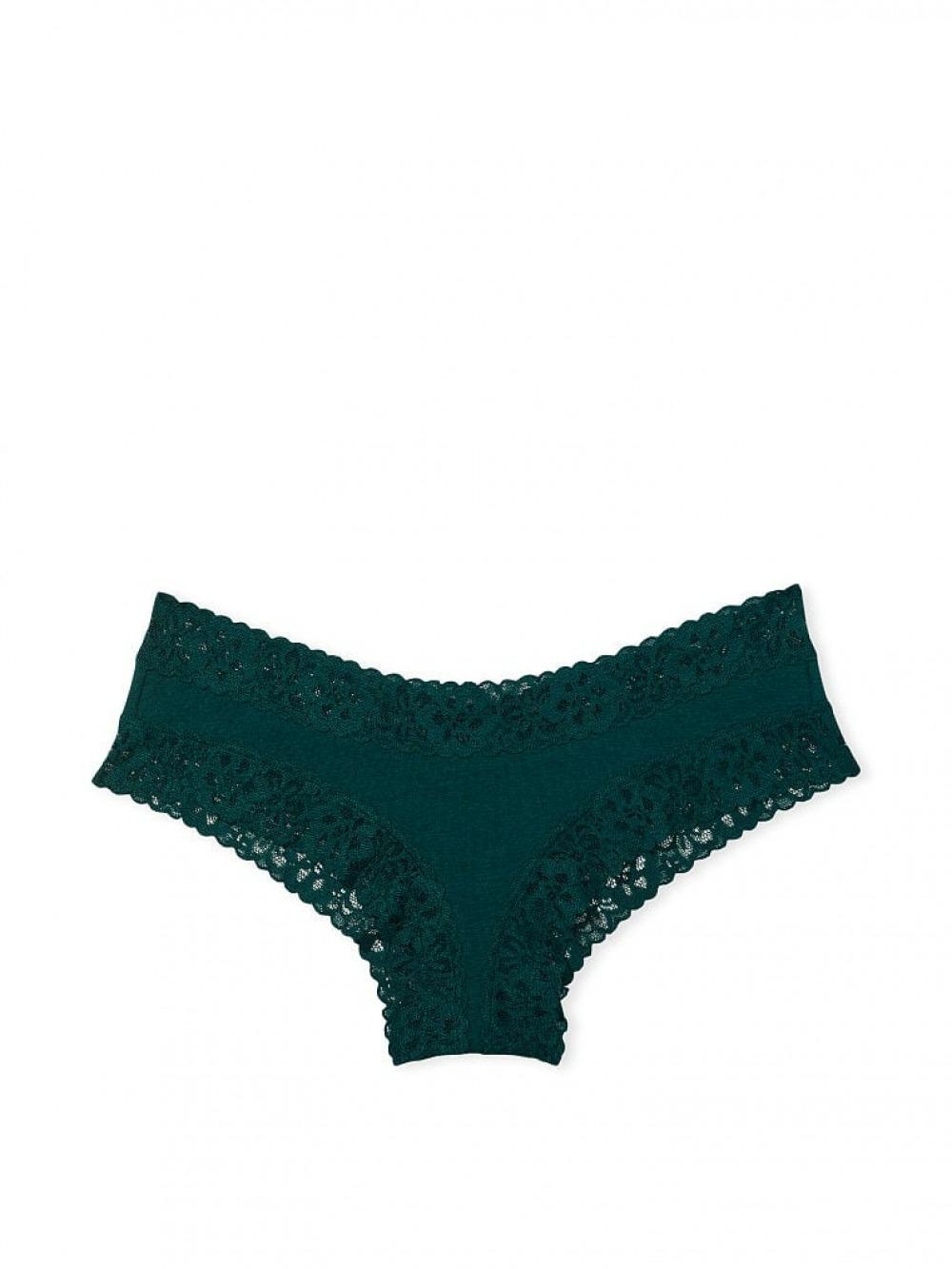 Трусики чики Victoria's Secret Lace Waist Cotton Cheeky Panty M Зеленый (26566323) Трусики чики Victoria's Secret Lace Waist Cotton Cheeky Panty M Зеленый (26566323)