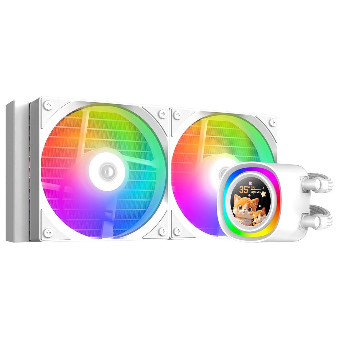 Система водяного охолодження ID-Cooling FX240 LCD з ARGB-підсвічуванням White (33148772)