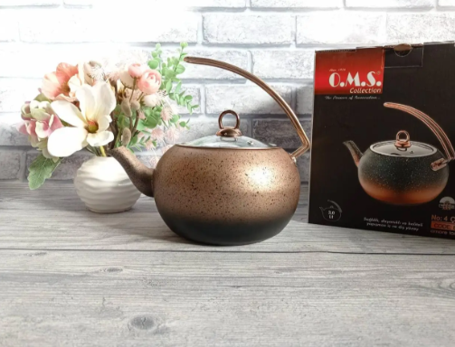 Чайник OMS 8211-XL с гранитным антипригарным покрытием индукция 3 л Cappuchino - фото 2