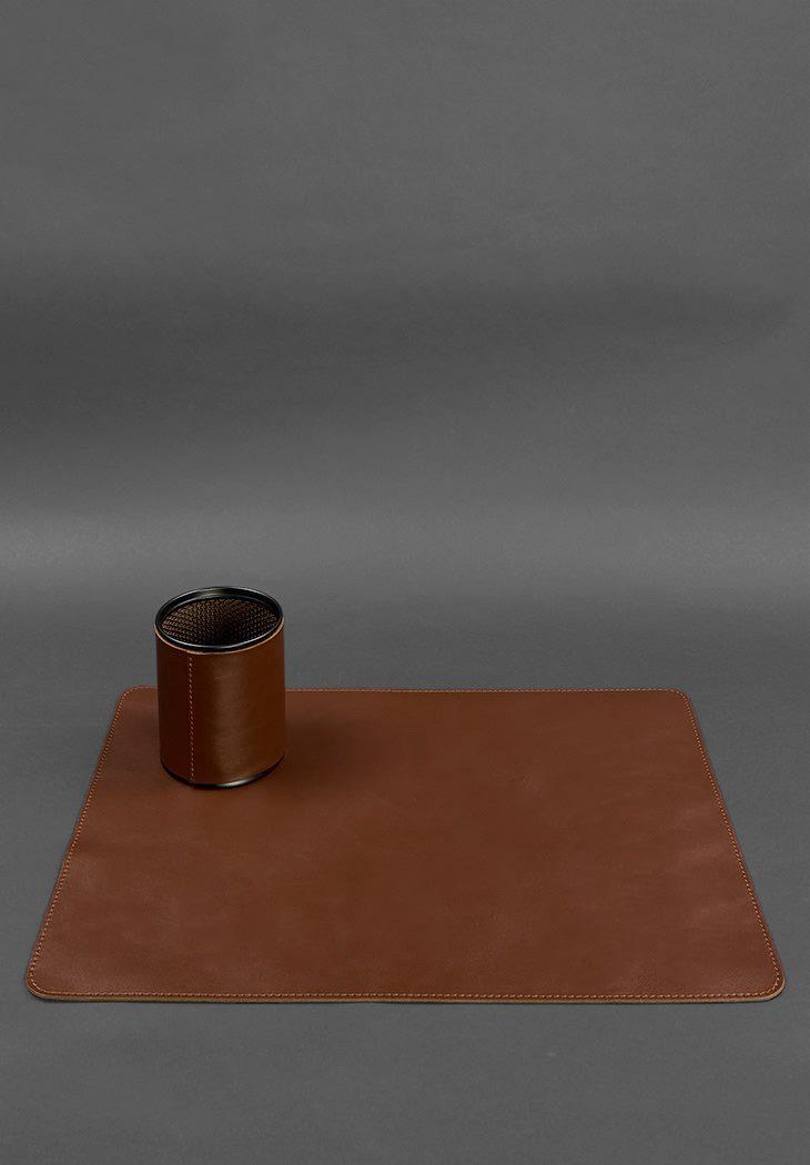 Набор для рабочего стола из натуральной кожи 1.0 краст Светло-коричневый (A-027786) - фото 2 Набор для рабочего стола из натуральной кожи 1.0 краст Светло-коричневый (A-027786) - фото 2