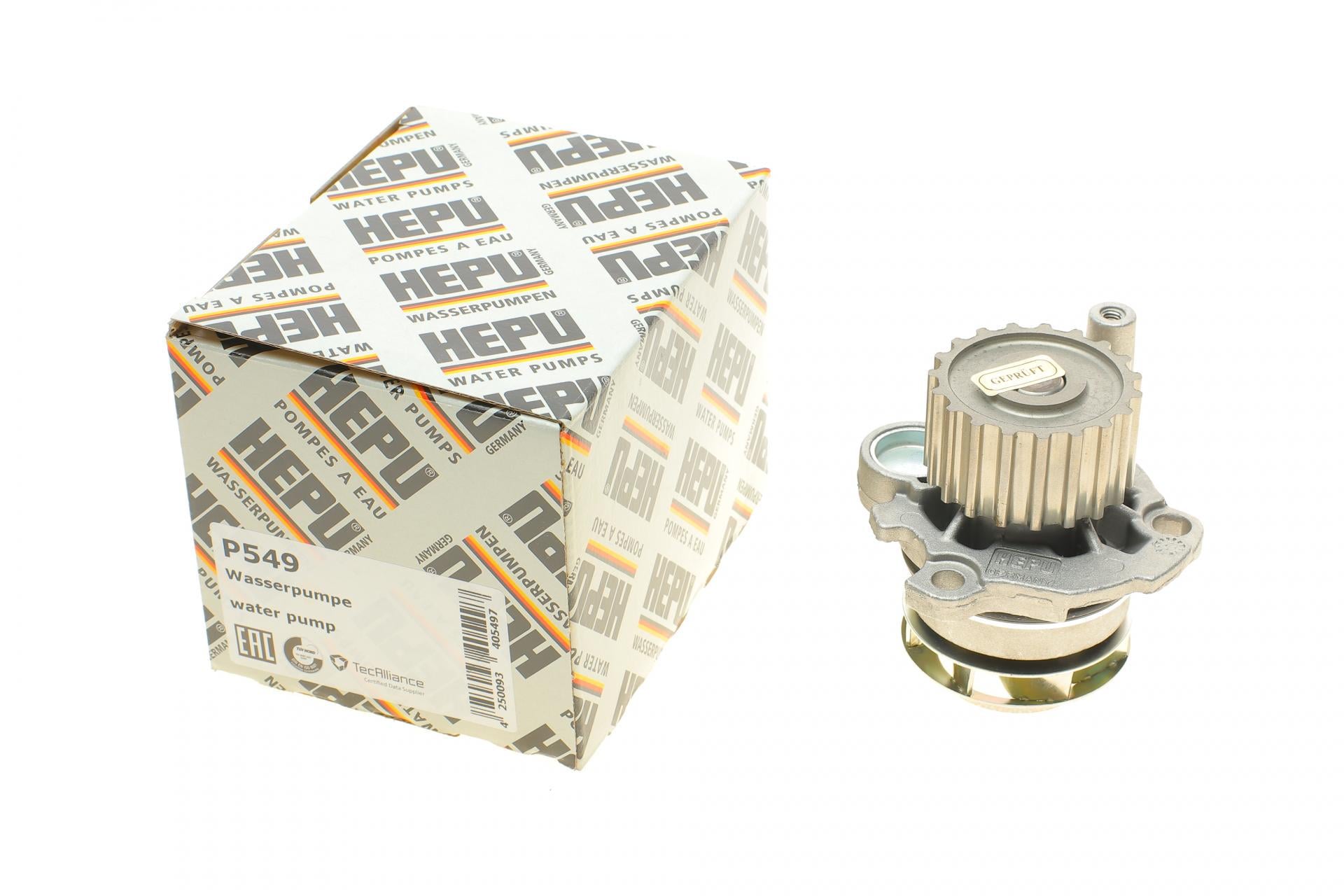 Насос воды Hepu VW Caddy 1.9TDI/SDI AYQ 96-04/Golf IV/Skoda Octavia 19z P549 (25588574)