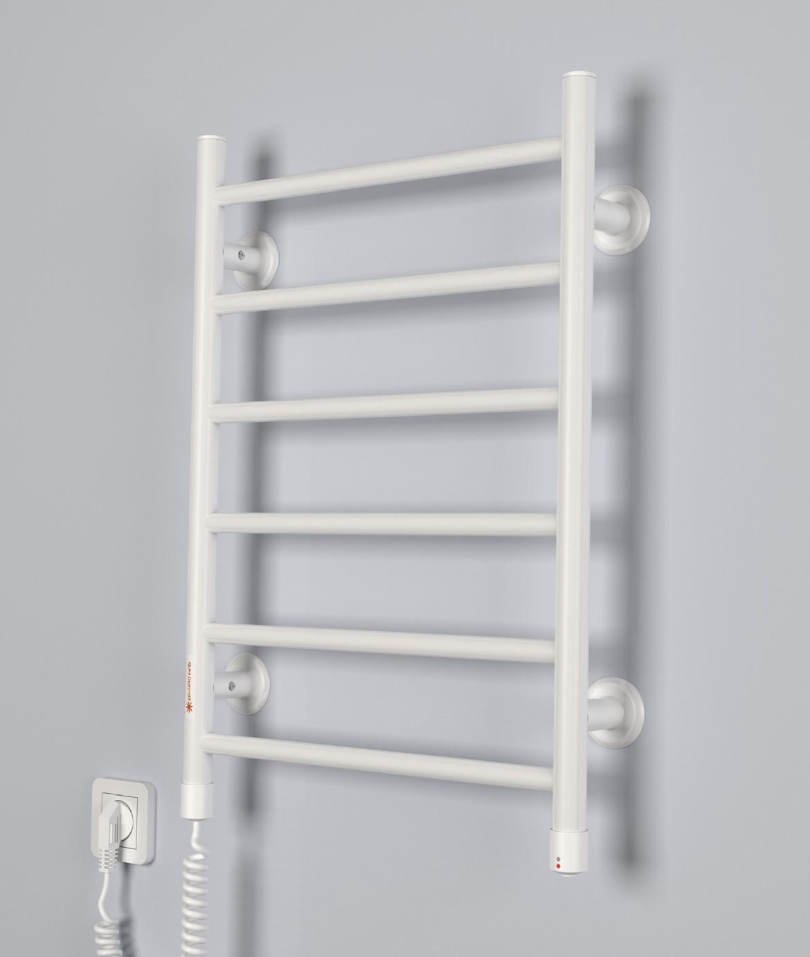 Полотенцесушитель электрический Теплий мир Trend L1 L с кнопочным переключателем 600х435 мм Белый