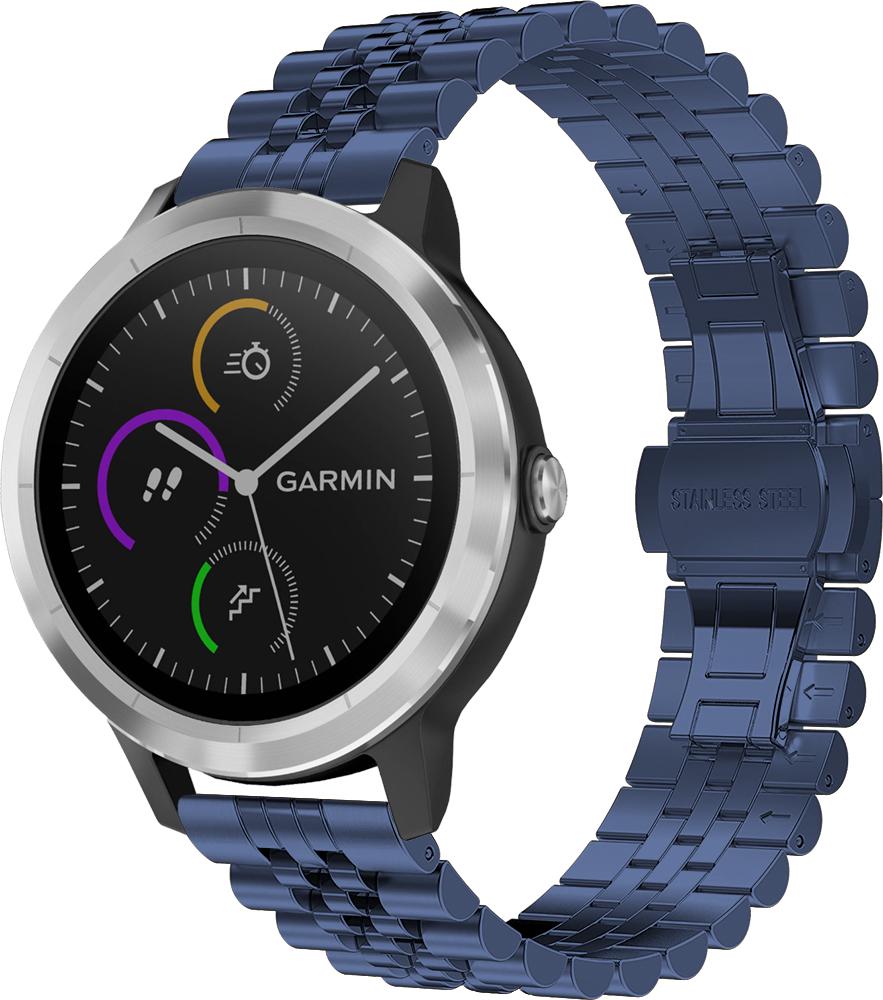 Браслет металлический Stech для Garmin Vivoactive 3 Blue (26892-28)