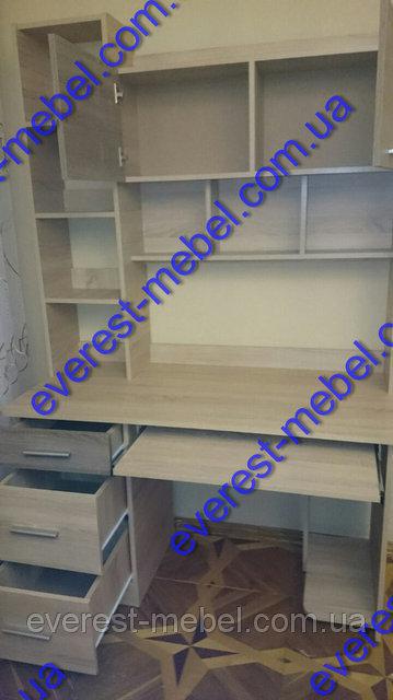 Комп'ютерний стіл Еверест Школяр-6 1250х600х1966 мм Дуб сонома/Трюфель (EVR-20084) - фото 7