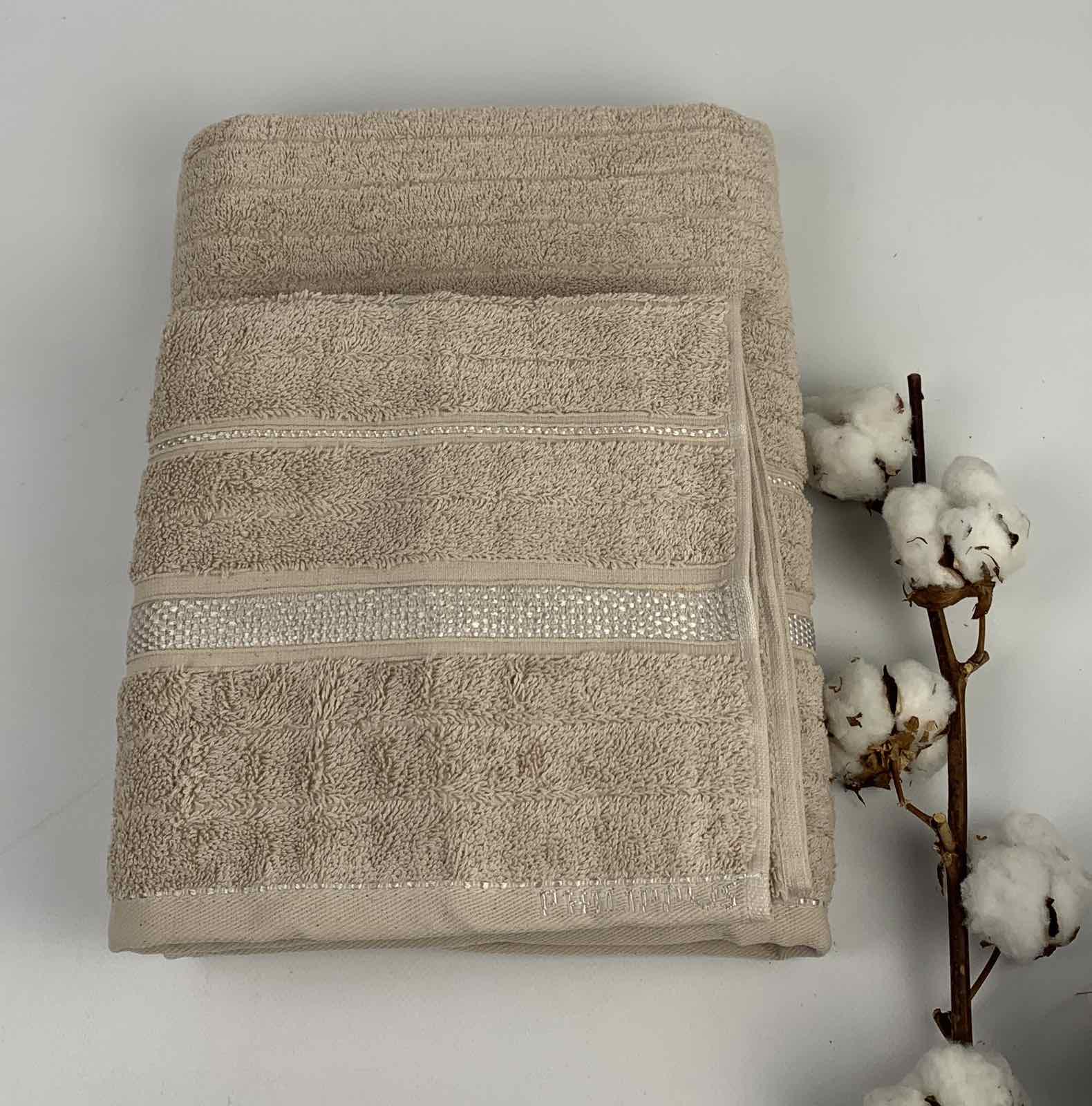 Набор полотенец Philippus Delux Cotton Hazel ЕА056 2 шт. 70x140 см Бежевый (CN30726)