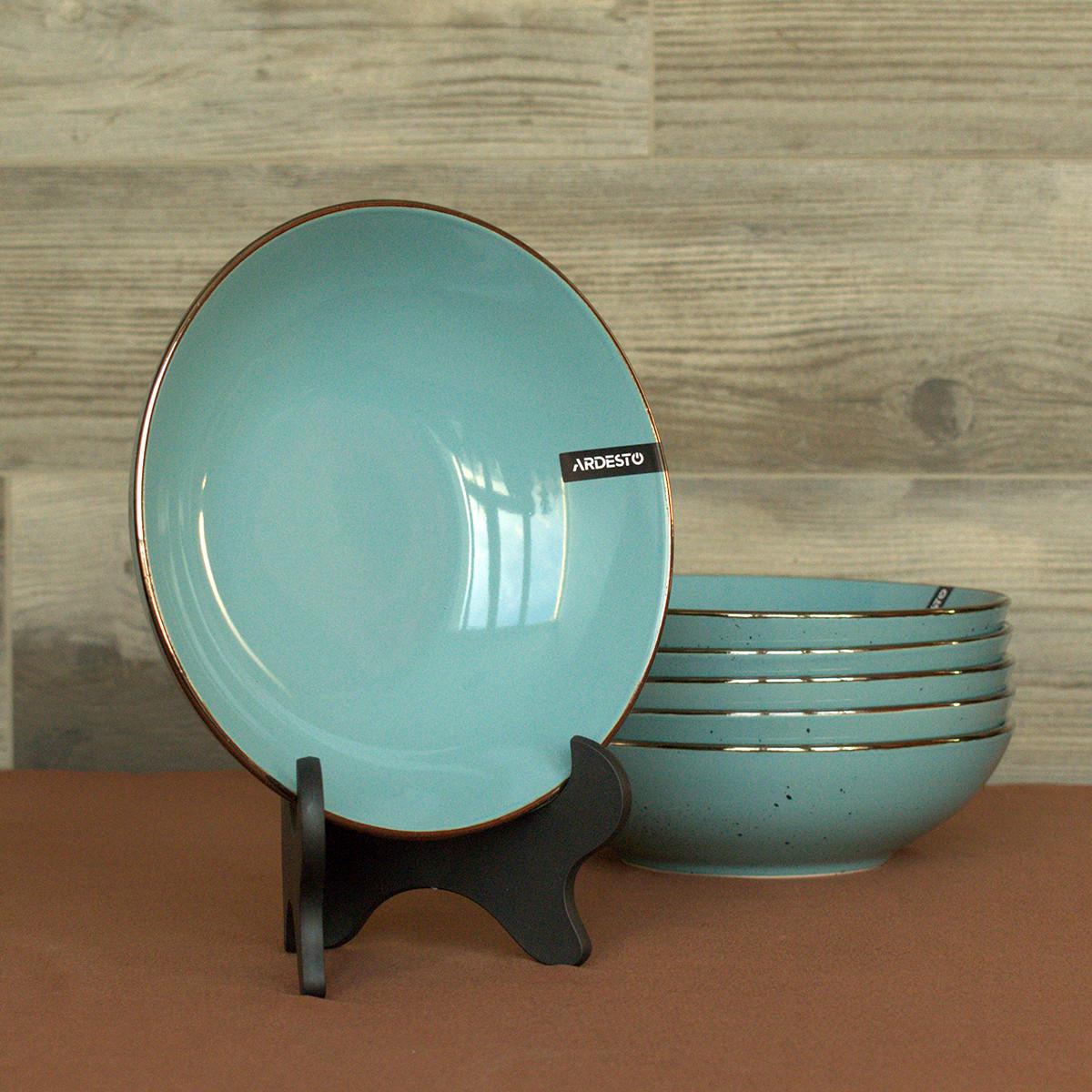 Набор тарелок Ardesto Bagheria 16 Misty Blue - фото 6