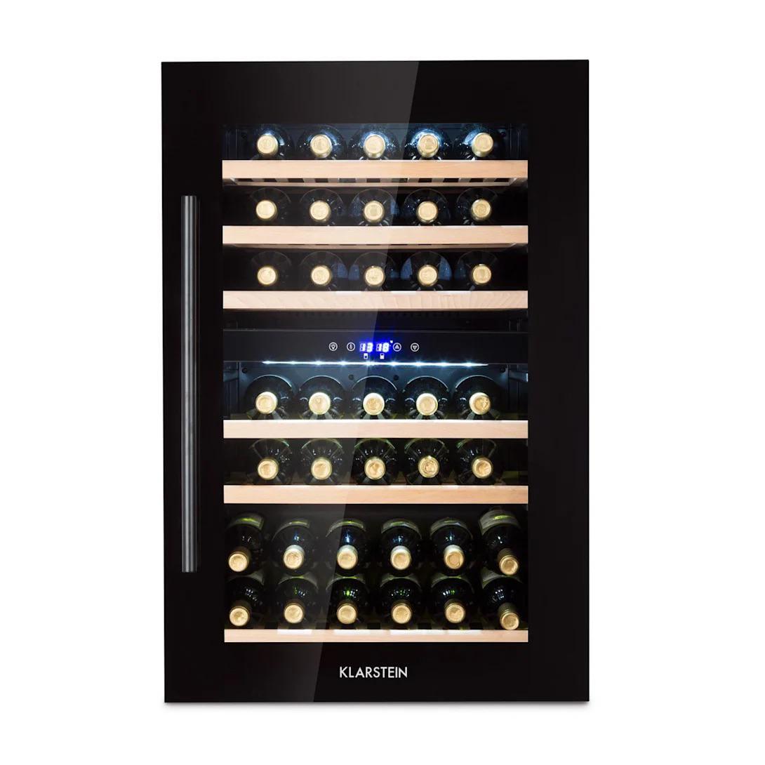 Холодильник для вина под застройку KLARSTEIN Vinsider 41 Built-in Duo Onyx 2 зоны встроенный 41 бутылка (10032966)