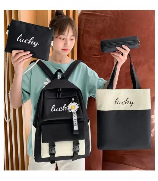 Рюкзак школьный для девочки y119-1 4в1 шоппер/пенал/сумочка (DR015951) - фото 2 Рюкзак школьный для девочки y119-1 4в1 шоппер/пенал/сумочка (DR015951) - фото 2