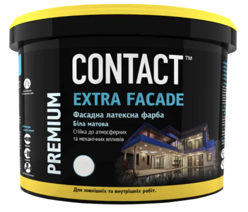 Фасадна атмосферостійка фарба EXTRA FACADE база С 7 кг (1772932476)