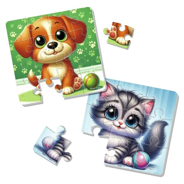 Пазлы мягкие Vladi Toys VT1102-37 Котик и песик Разноцветный (4820234766994) - фото 2 Пазлы мягкие Vladi Toys VT1102-37 Котик и песик Разноцветный (4820234766994) - фото 2