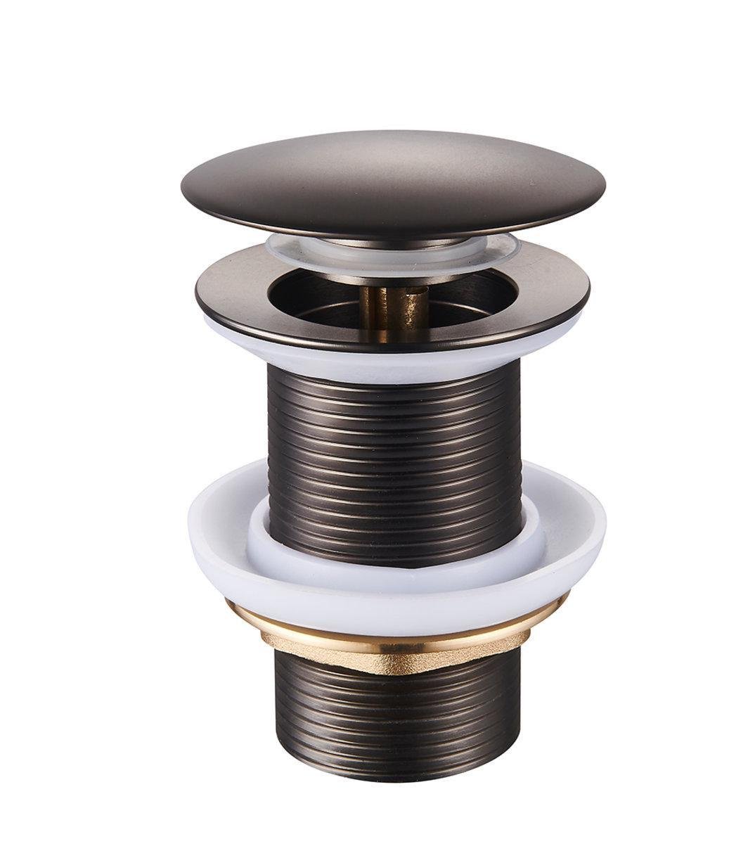 Клапан донный для раковины Perla click-clack латунь Графитовый (PSA2101T)