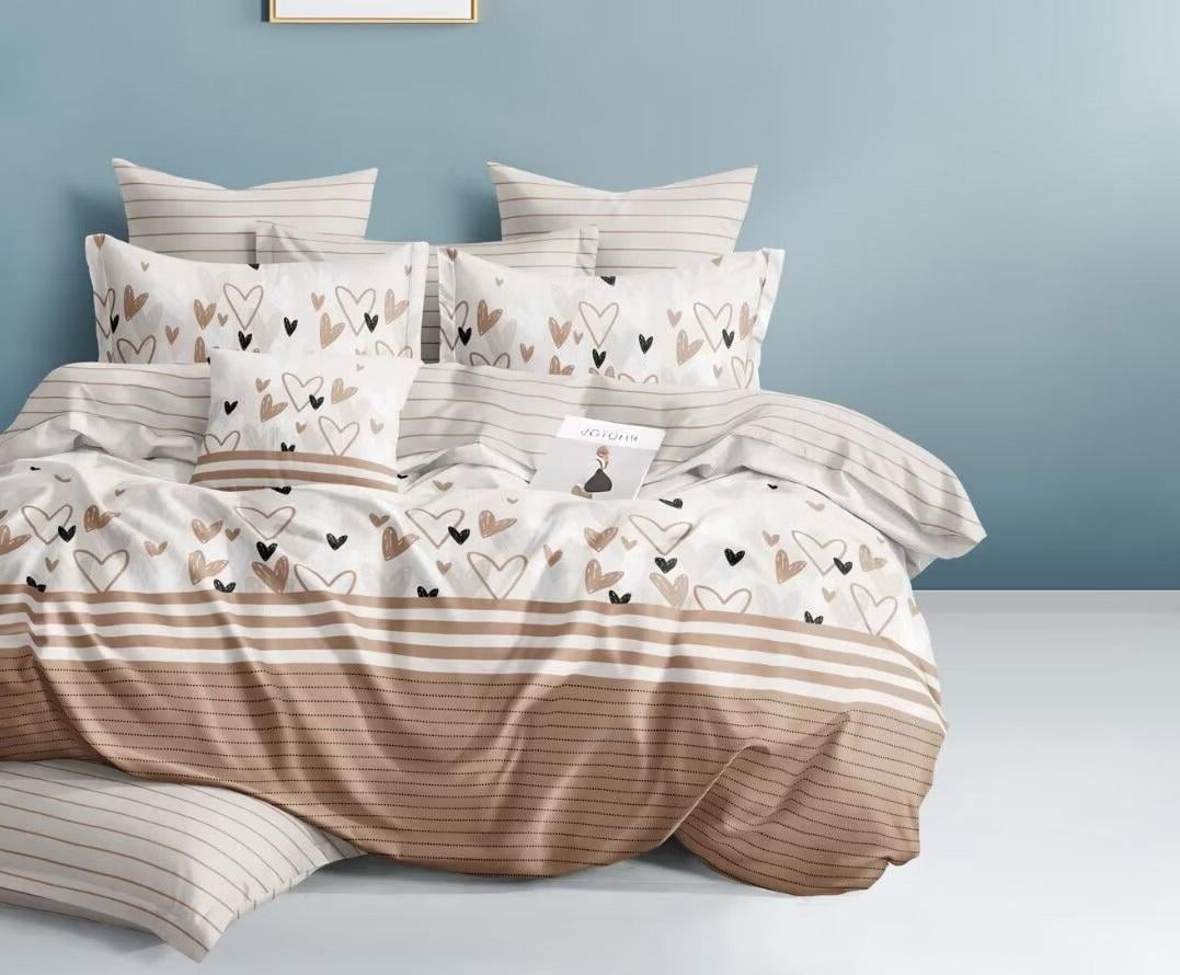 Комплект постільної білизни Лямур бязь двоспальний 200х220 см (G-5103/WP/2.0)