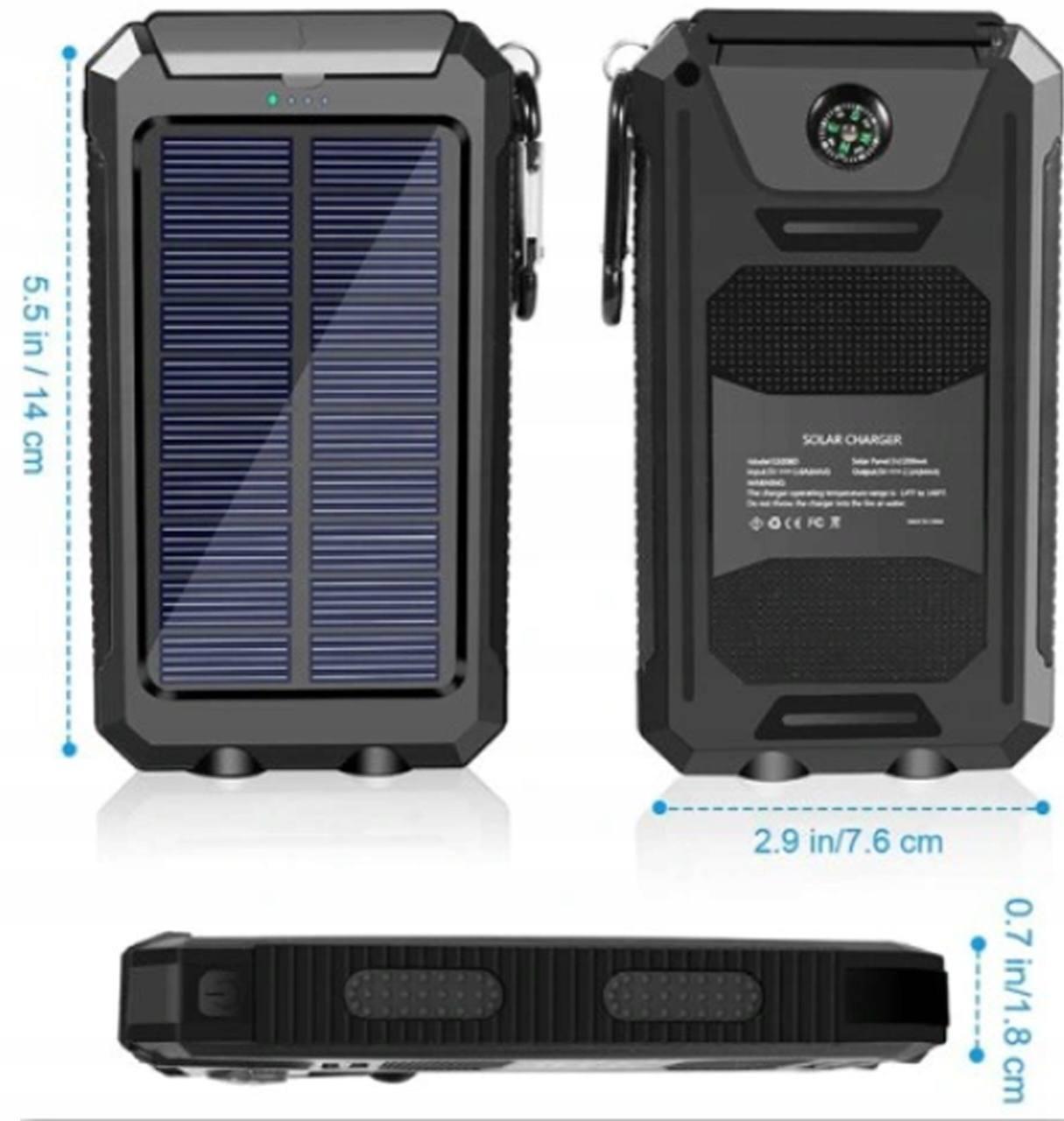 Повербанк Solar Charger із вбудованим сонячним елементом (14833) - фото 2