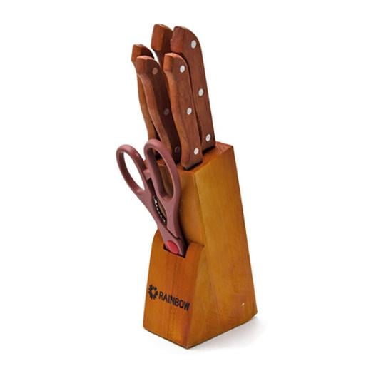 Набор ножей на подставке 7 пр. Maestro Rainbow (MR-1401)