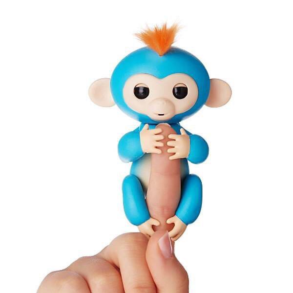 Игрушка ручная интерактивная Happy Monkey Fingerling Синий - фото 2