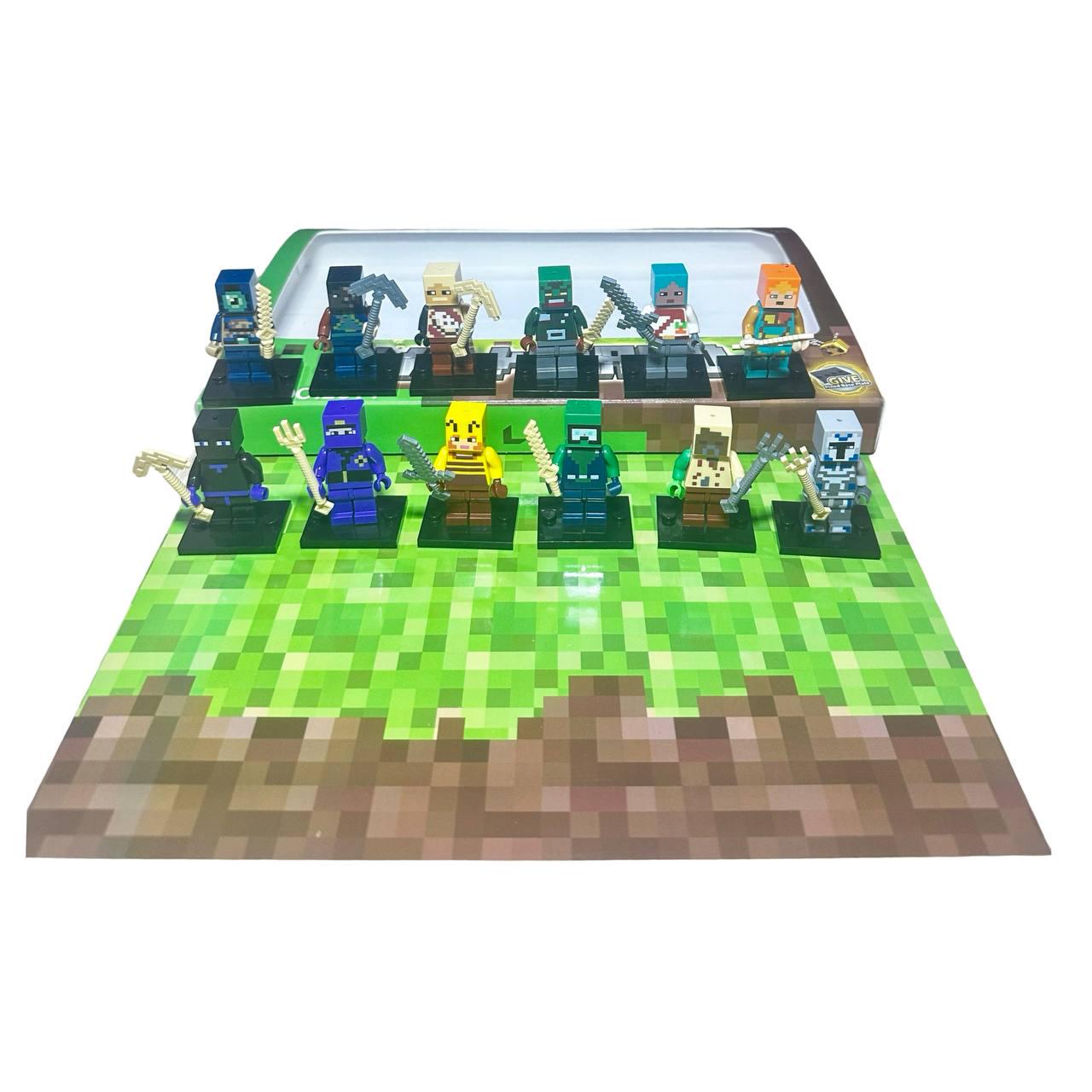 ᐉ Набір ігрових фігурок Minecraft 12 шт. зі зброєю (2614) • Краща