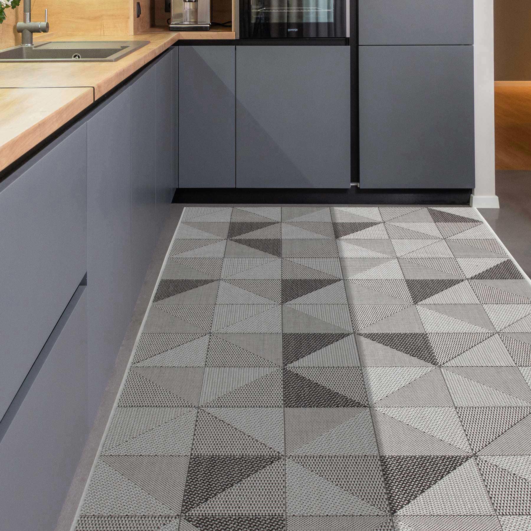 Ковер безворсовый на резиновой основе DAKARIA Karat Flex Run 1954/08 2,00x2,00 м Серый (00-00014463) - фото 3 Ковер безворсовый на резиновой основе DAKARIA Karat Flex Run 1954/08 2,00x2,00 м Серый (00-00014463) - фото 3