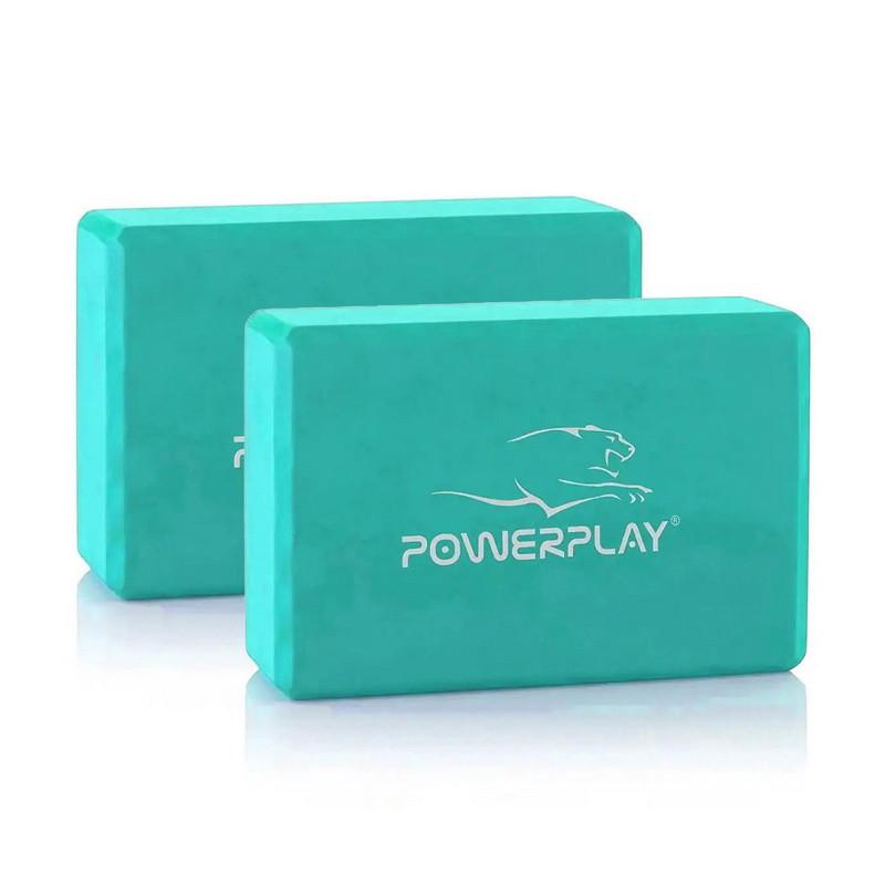 Блоки для йоги и стретчинга PowerPlay Yoga Brick PP4006 2 блоки Мятный (21762-01)