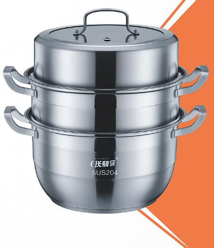 Пароварка-мантоварка з нержавіючої сталі 5 л 4 предмета (28524440)