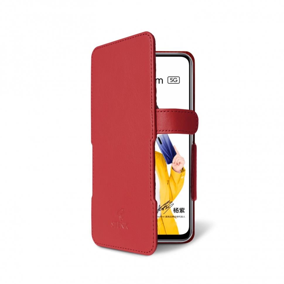 Чехол книжка Stenk Prime для Realme X50m 5G Красный (67497)