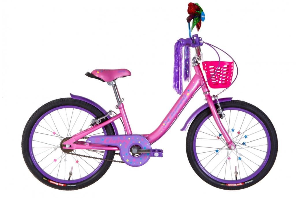 Велосипед Formula CHERRY ST 20"/10" Vbr с крылом ST и корзиной PL Розовый/Сиреневой (50000265)