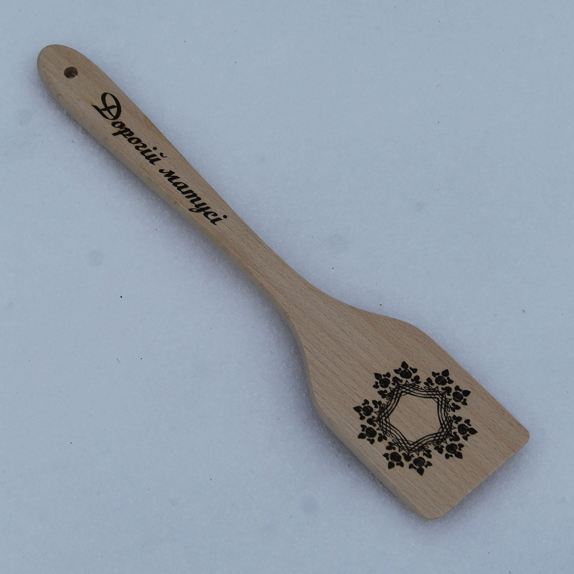 Кухонная деревянная лопатка с гравировкой SHOP-PAN (12436)