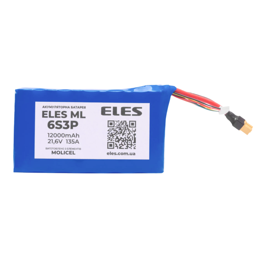 Батарея аккумуляторная ELES ML 6S3P 12000 mAh 21,6V 135А (1393413982) - фото 5