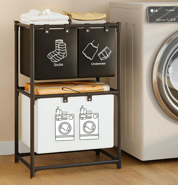 Корзина для белья на 3 отделения 97,5х57х28 см (367)