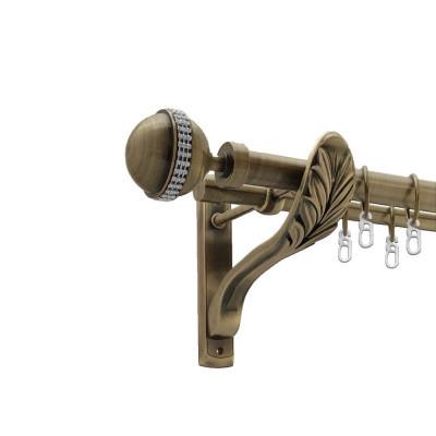 Карниз металлический Orvit Авея двухрядный ретро 25/19 мм 400 см Антик (009-2735)