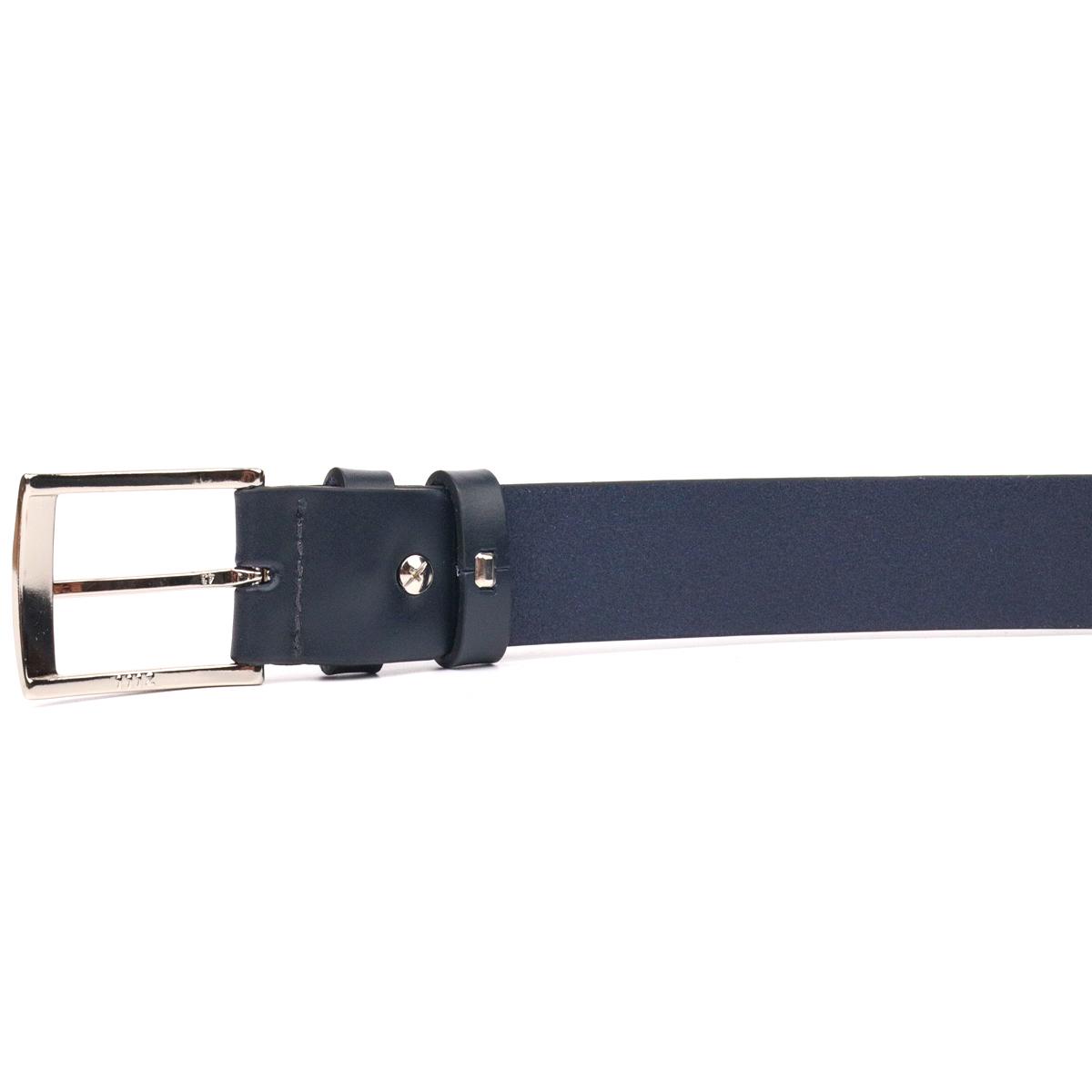 Ремень мужской брючный Grande Pelle Leather Belt 21450 кожаный Синий - фото 3