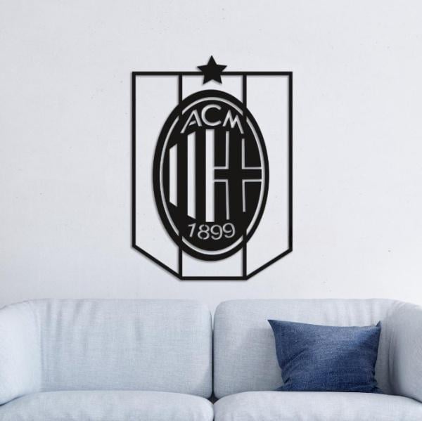 Панно деревянное Decart Milan football декор для комнаты спальни офиса 50х70 см