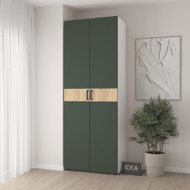 Шафа для одягу Idea С-9.4 з полицями Білий/Камуфляж (2008)