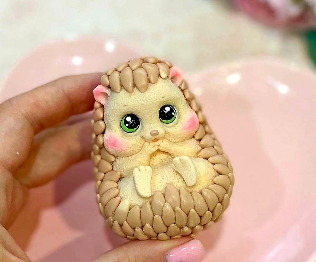 Фигурка ручной работы Милый ежик 10 см (2056958296) - фото 2 Фигурка ручной работы Милый ежик 10 см (2056958296) - фото 2