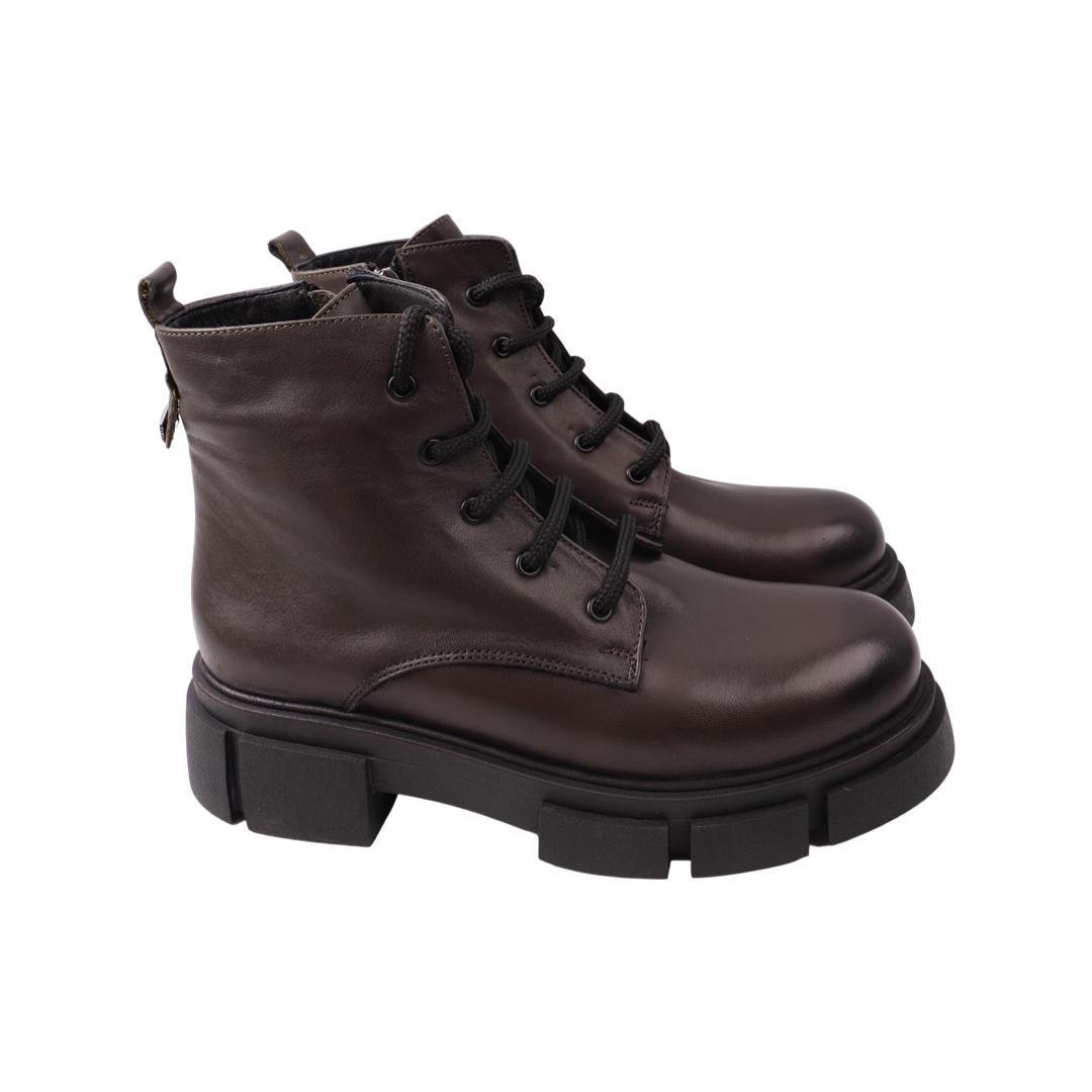 Черевики жіночі Euromoda зі шкіри р. 40 Коричневий (483-22ZHC)