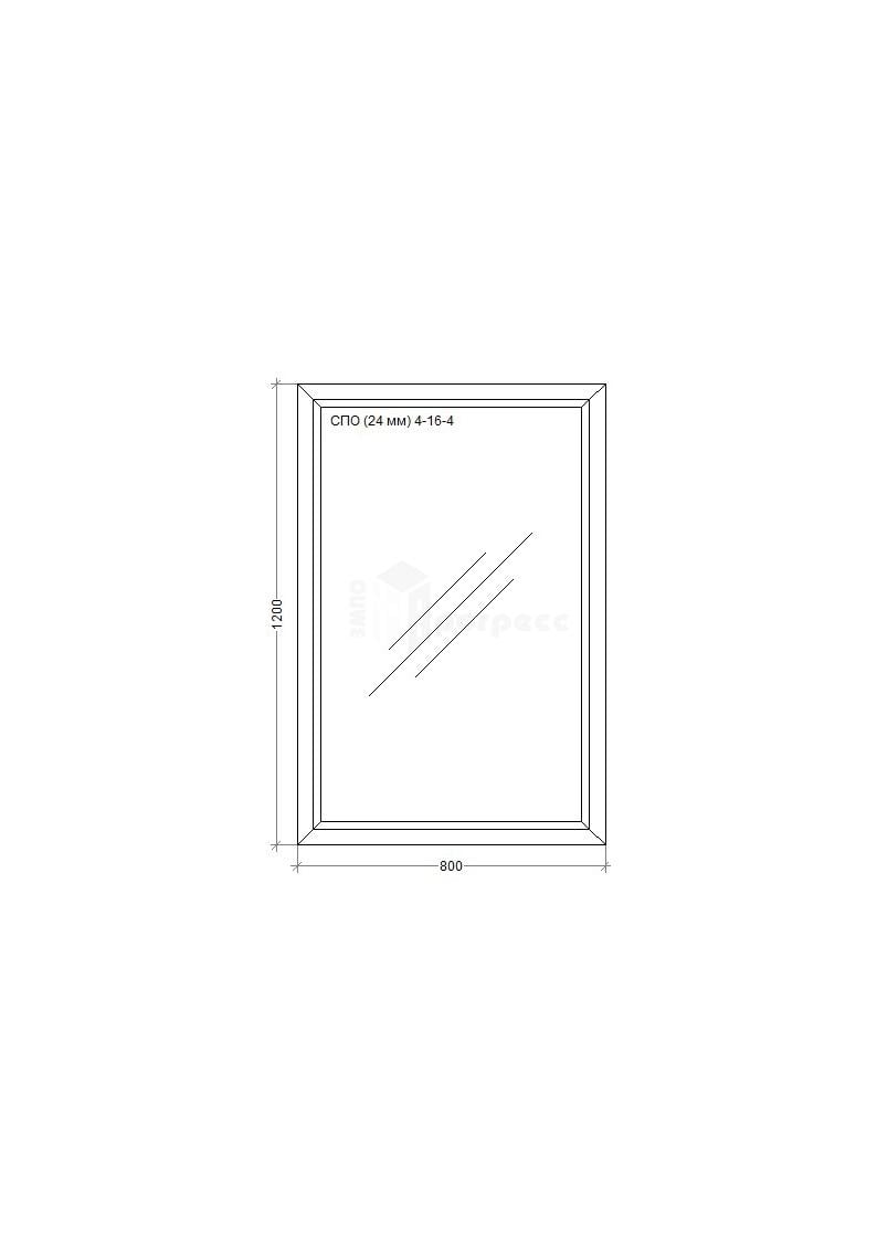 Окно металлопластиковое WDS Miroplast глухое 800х1200 мм - фото 2
