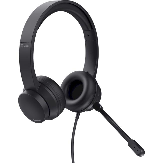 Навушники Trust Ayda USB-ENC PC Headset Чорний (25089) - фото 3