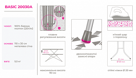 Гладильная доска BASIC (20030А) - фото 2