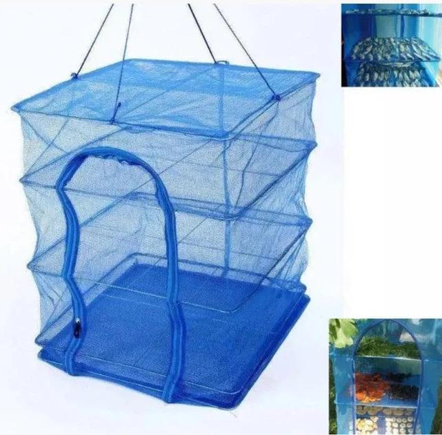 Сітка для сушіння риби/грибів/овочів та фруктів триярусна 35x35x75 см (2860126437) - фото 8
