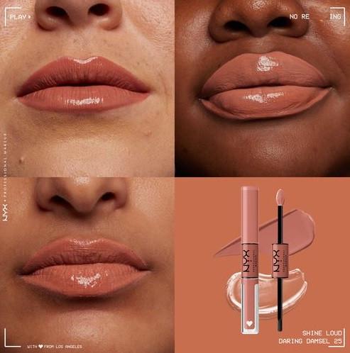 Помада-блиск губна NYX Professional Makeup Shine Loud Lip Color 25 Daring Damsel 2x3,4 мл (2504804414) - фото 3 Помада-блиск губна NYX Professional Makeup Shine Loud Lip Color 25 Daring Damsel 2x3,4 мл (2504804414) - фото 3