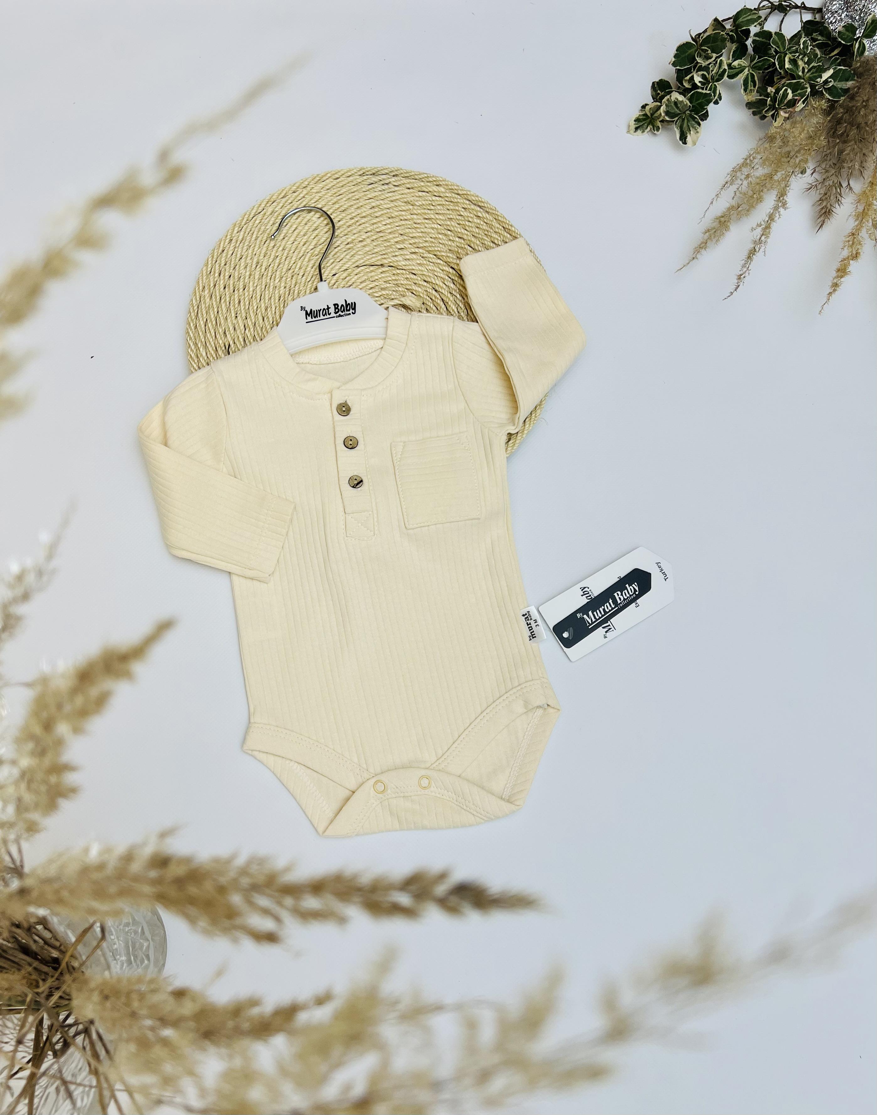 Боді для малюків рубчик з кишенькою