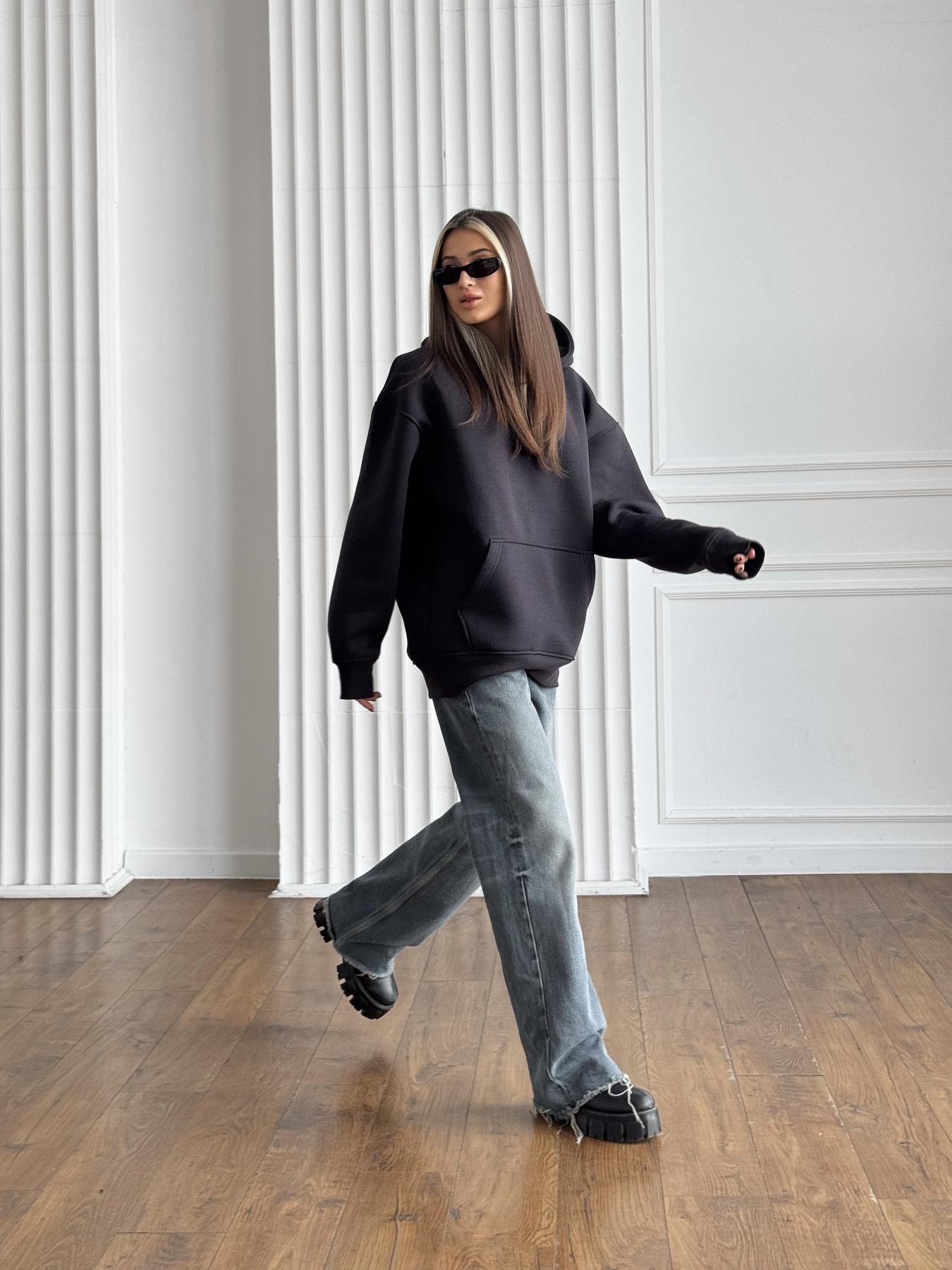 Кофта женская Over зимняя флисовая XL Графит (26320/1/5) - фото 9 Кофта женская Over зимняя флисовая XL Графит (26320/1/5) - фото 9