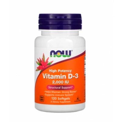 Витамины Now Foods Vitamin D-3 2000 МЕ 120 капс. (NOW-00367)