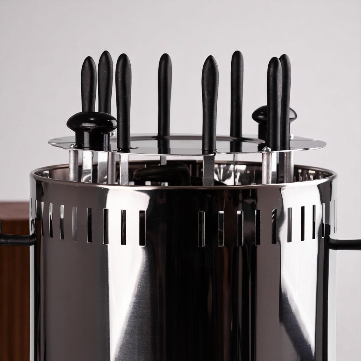 Електрошашличниця Sokany вертикальна 8 шампурів аерогриль 1500 Вт (SK-6113) - фото 5