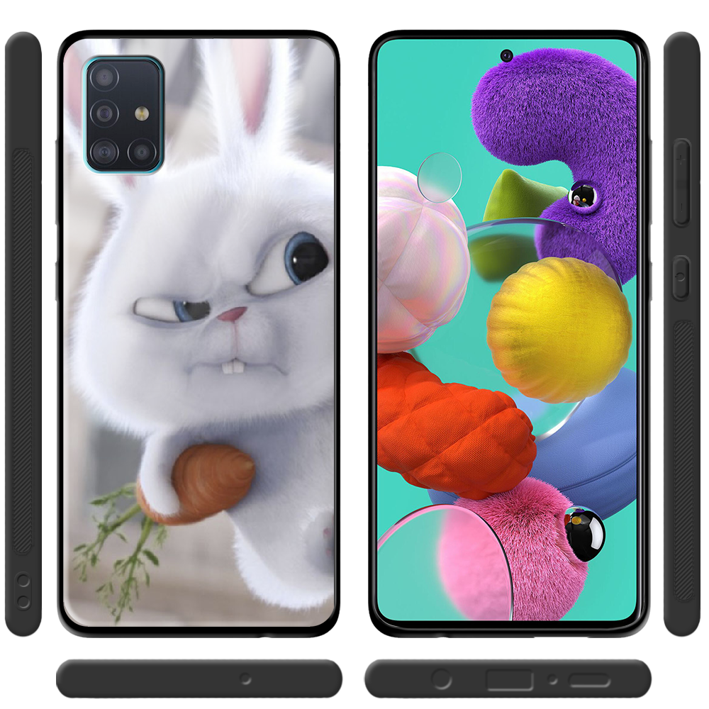 Чехол Boxface Samsung A515 Galaxy A51 Rabbit Snowball Черный силикон со стеклом (38808-up1116-39407) - фото 2