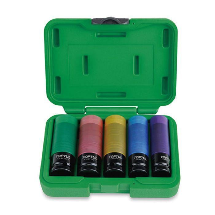 Набір головок для литих дисків 1/2" Toptul Pro-Series GDAI0503 5 од. Набір головок для литих дисків 1/2" Toptul Pro-Series GDAI0503 5 од.