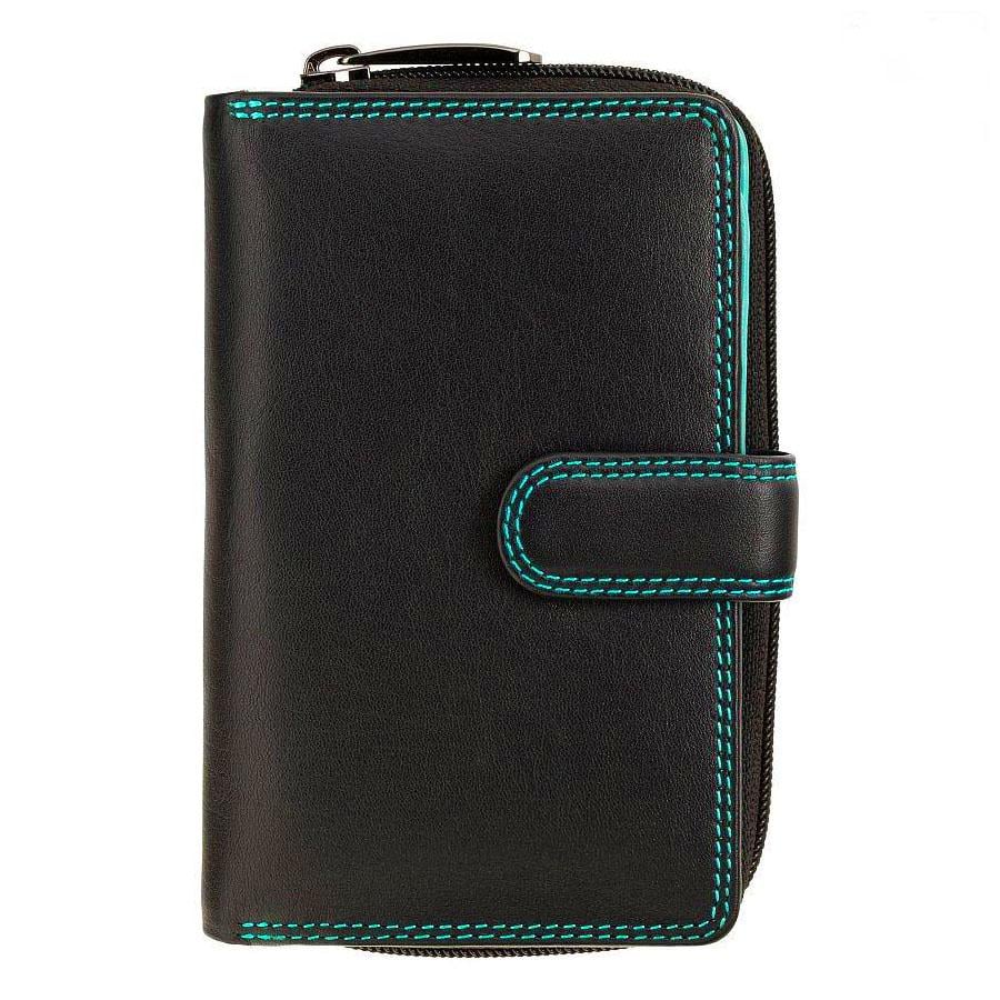 Кошелек женский кожаный Visconti R13 Carmelo c RFID Black rhumba