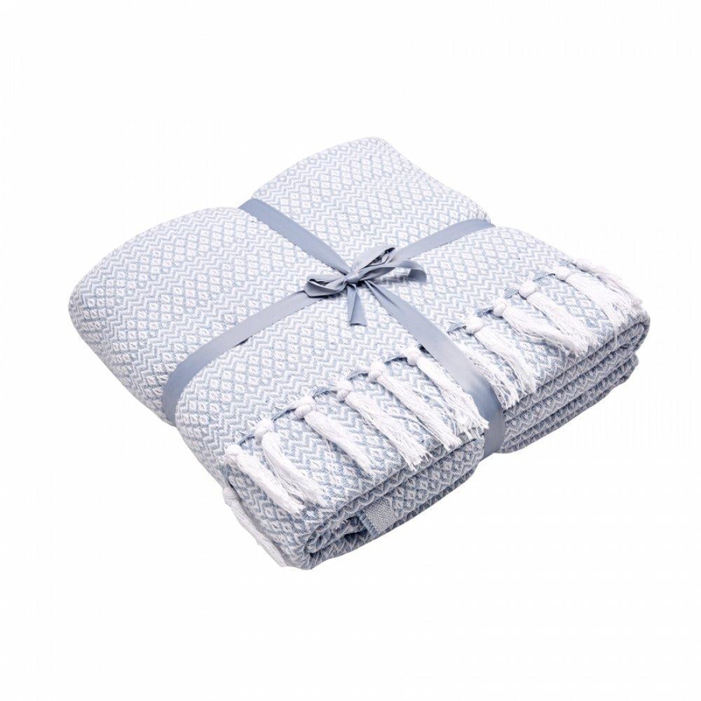 Покривало піке Karaca Home Levi a.mavi євро 200х230 см Світло-блакитний (svt-2000022279536)