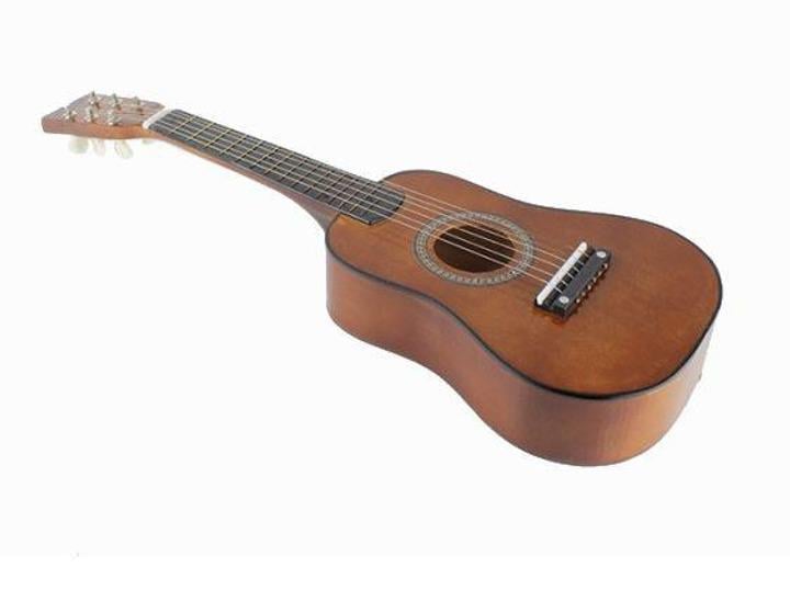 Гитара деревянная шестиструнная детская игровая 58 см Коричневый