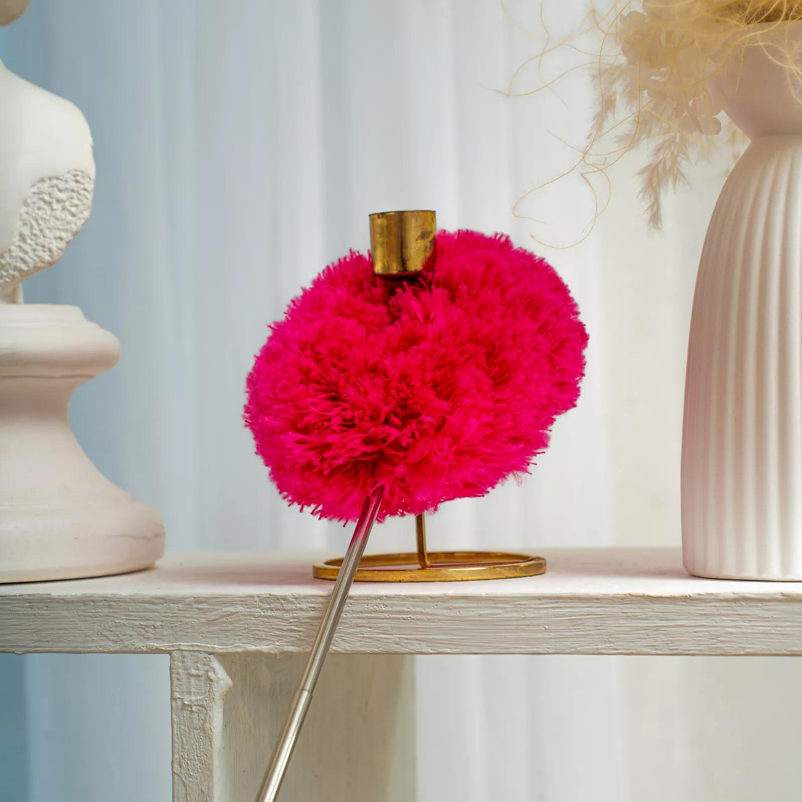 Щетка телескопическая с отверстием для уборки пыли Розовый (2498595985) - фото 7